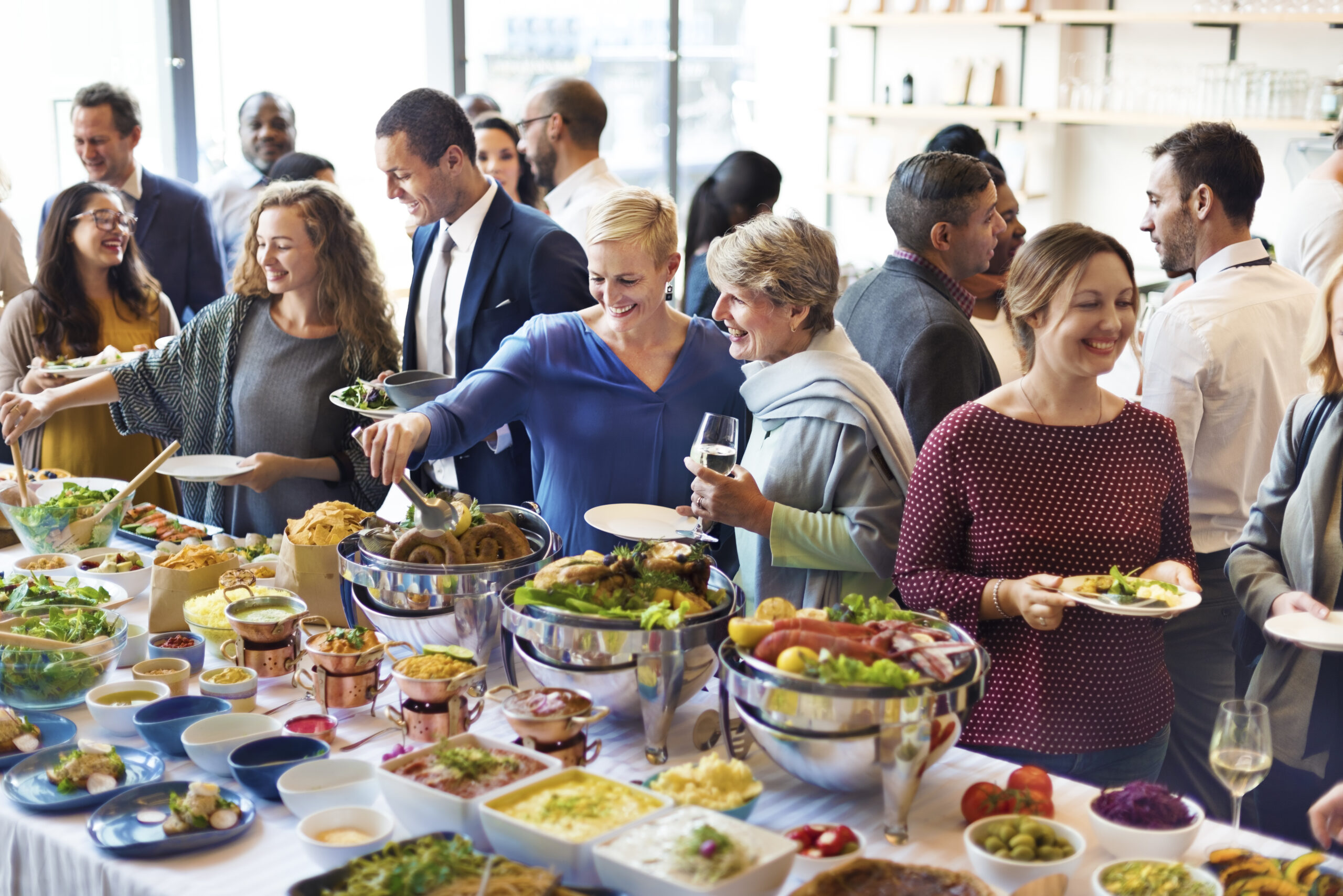 Flow Wrap Packaging - diversity people enjoy buffet party concept 2025 02 10 11 01 37 utc scaled